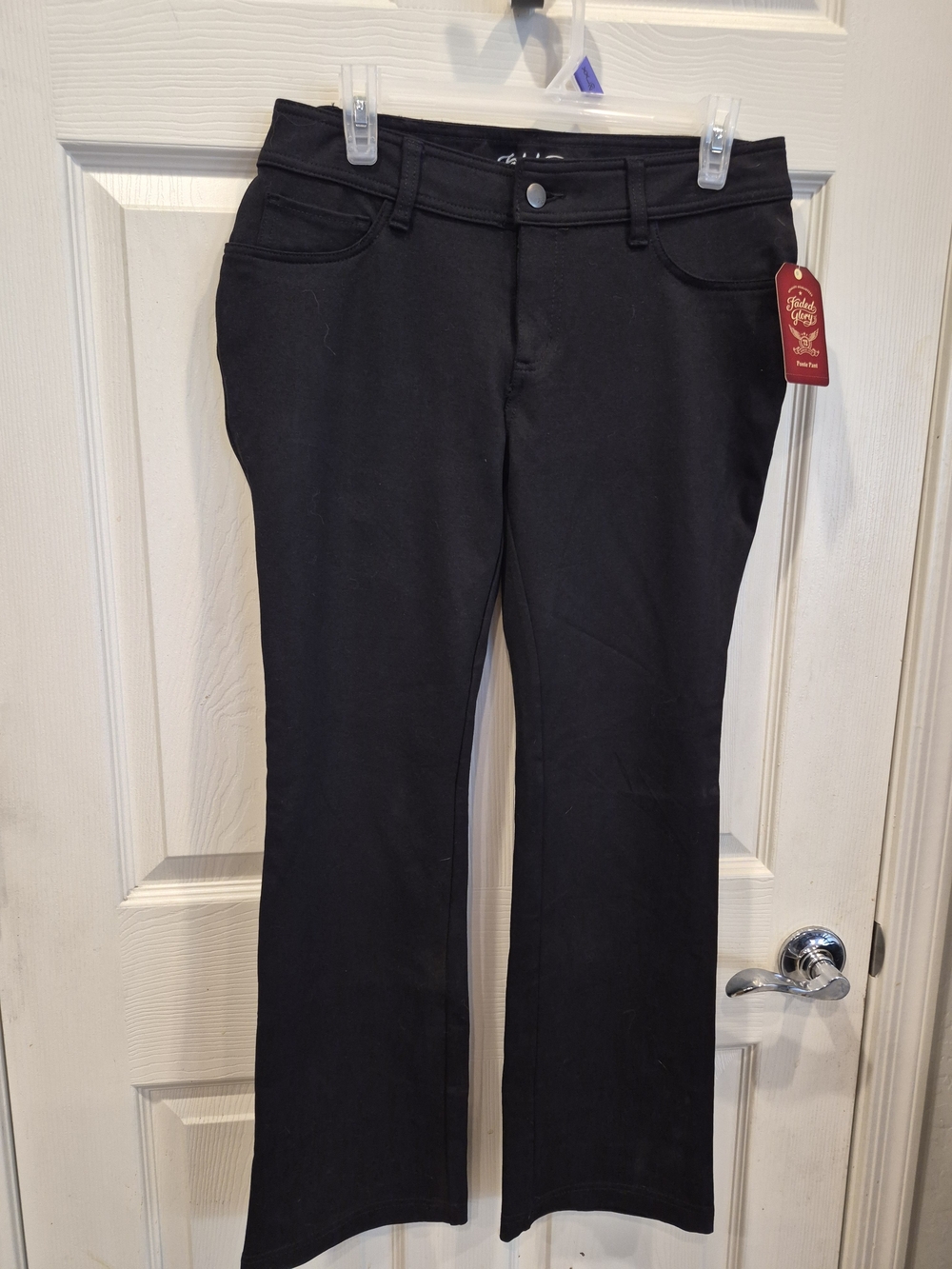 3/30 Faded Glory Black Wide Leg Stretch Jeans